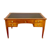 Louis XVI desk in cherry wood and gilded bronzes