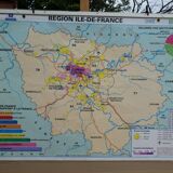 School map Ile de France vintage MDI