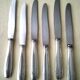 6 LB silver plated and stainless steel table knives