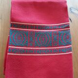 Vintage Basque tablecloth vermilion 170X140 and 5 towels