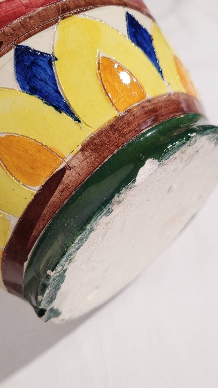 Céramique vase majolique italienne vintage Telly décoration italien