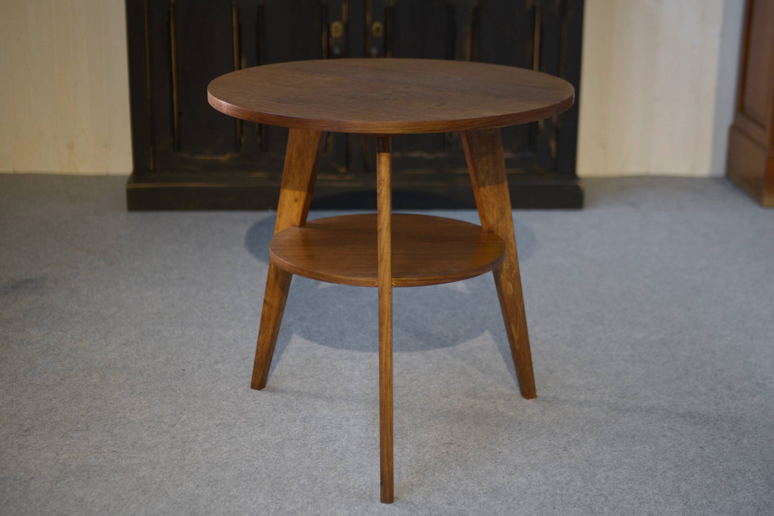 1960s oak pedestal table