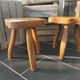 Paire de tabourets tripodes
