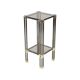 Hollywood Regency Side Table Plant Table Smoked Glass Chrome 1970s