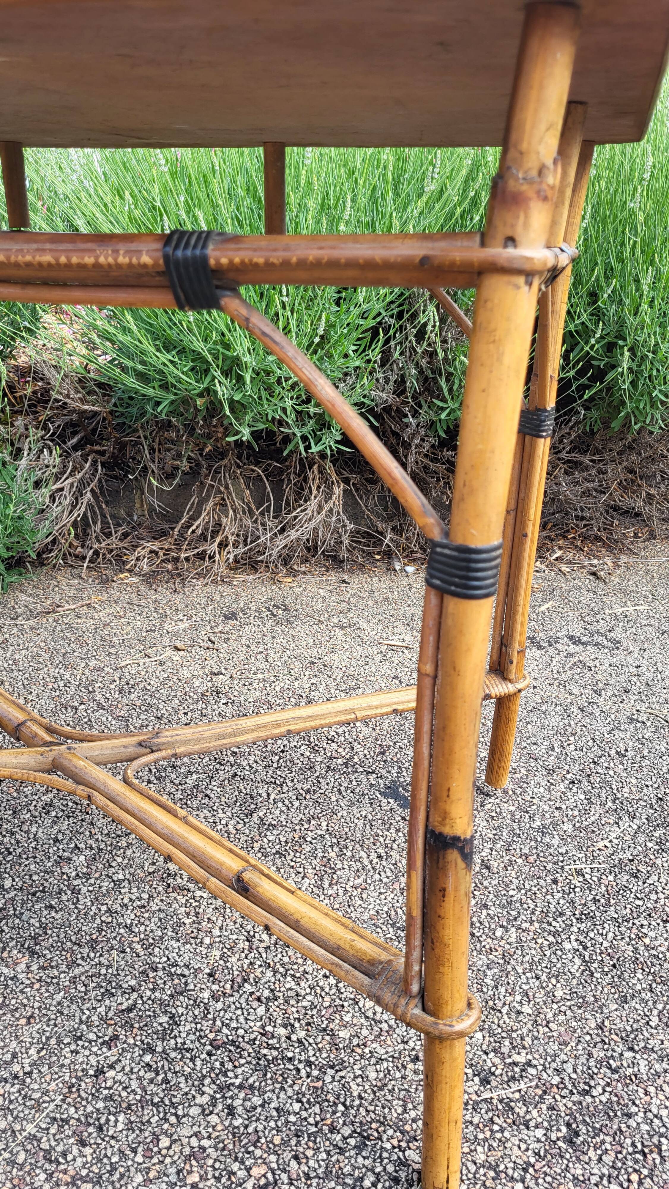 Rattan / bamboo dining table
