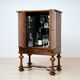 Neo-Baroque German Walnut Cocktail Cabinet, 1900s