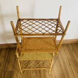 Pair of rattan bedside tables