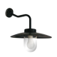 Ancient outdoor swan collar and glass globe sconce