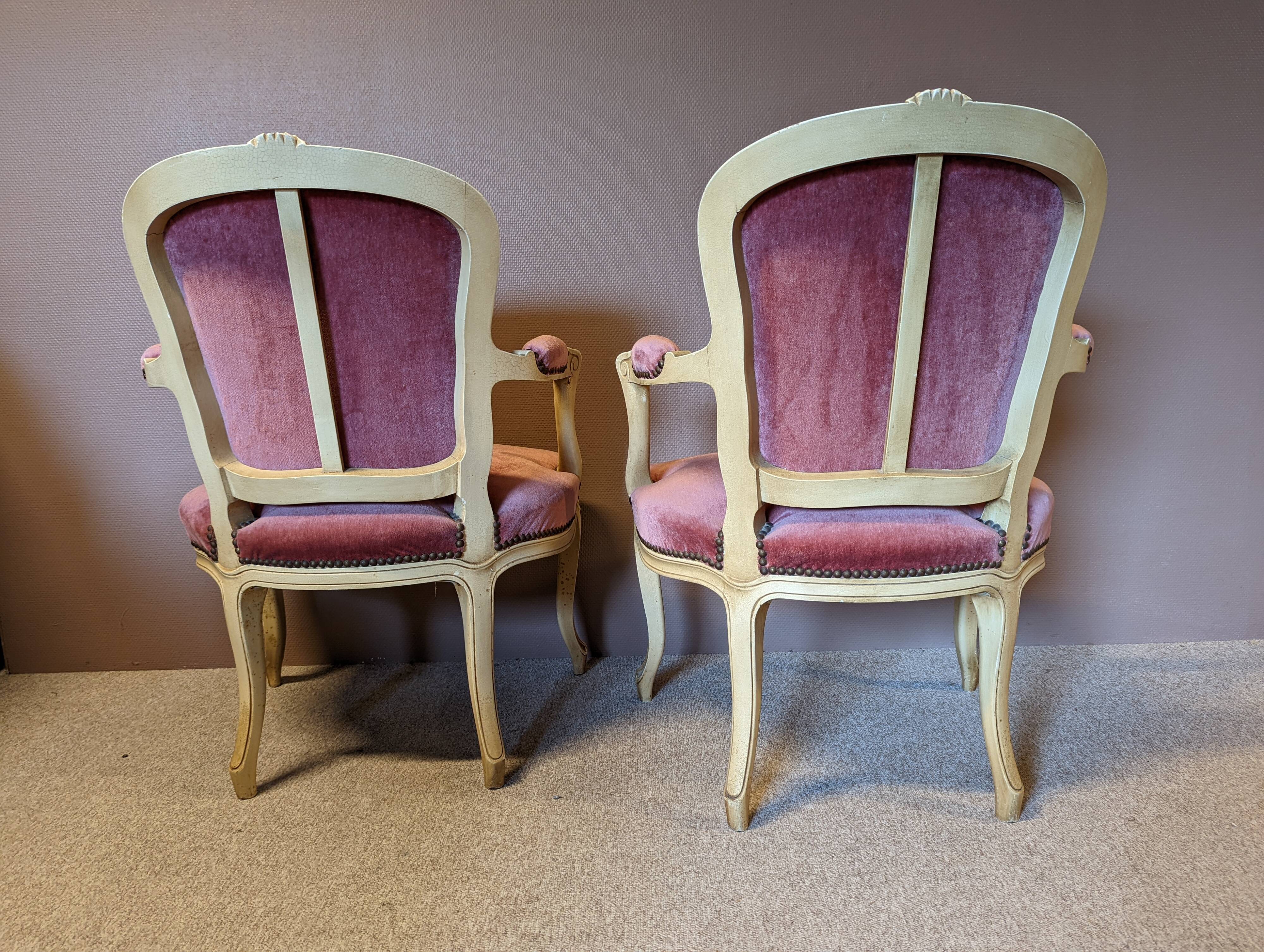 Pair of Louis XV armchairs
