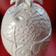 Ice bucket - pineapple - white lacquered cork - animal plant decoration