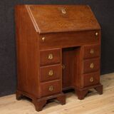 Bureau hollandais en chêne du XXe siècle