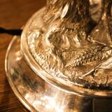 Vintage Silver-Plated Goose Lamp