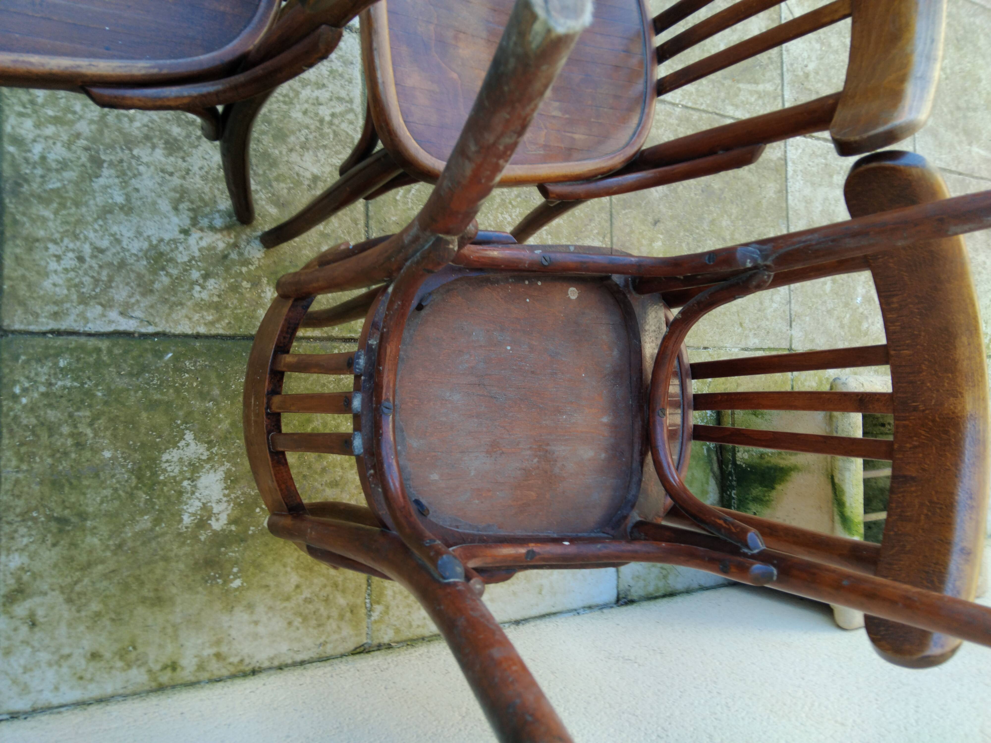 4 chaises ancienne vintage bistrot thonet 1900