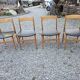 4 Scandinavian beech chairs from the 1960s.