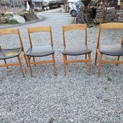 4 chaises scandinave en hêtre des années 60