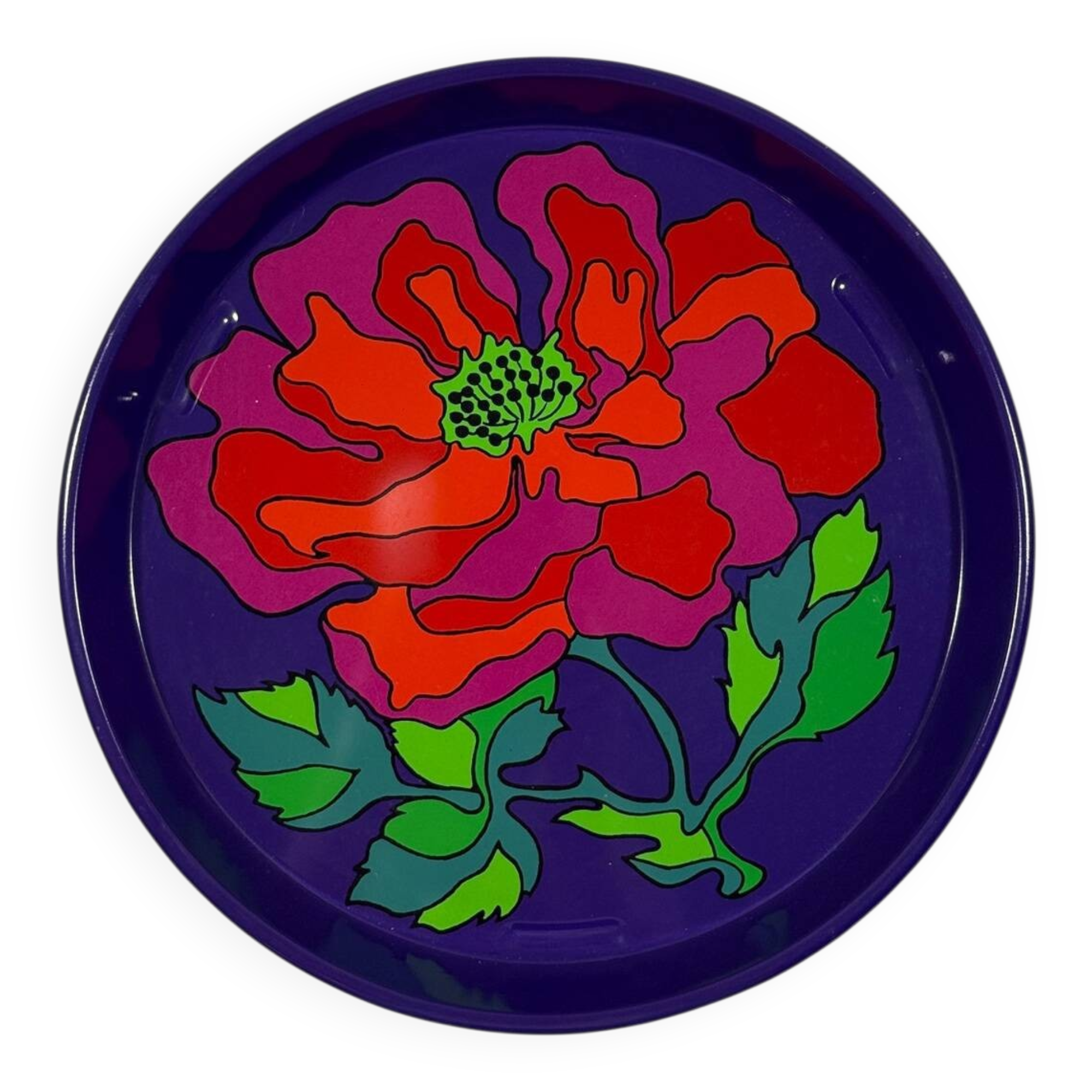 Vintage Flowerpower tin tray 1970’s