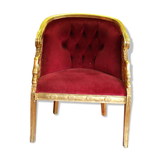 Baroque velvet armchair