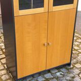 90cm grey wooden industrial display case