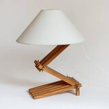 Wooden accordion lamp, 1970s