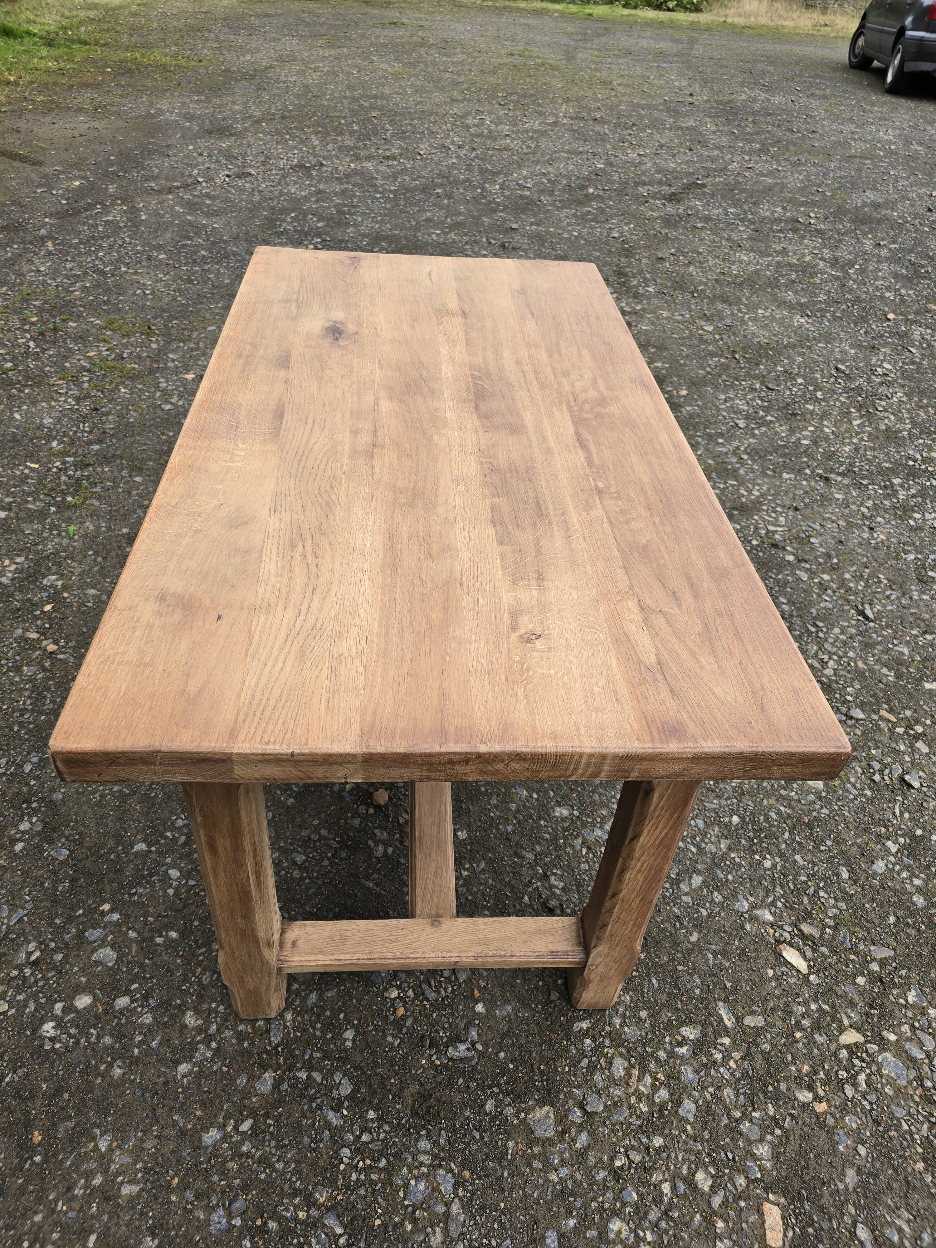 Vintage solid oak farmhouse table