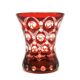 Verre Biedermeier, verre rouge, République tchèque, 19e siècle