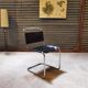 Chaise S33 Marcel Breuer Thonet cuir noir