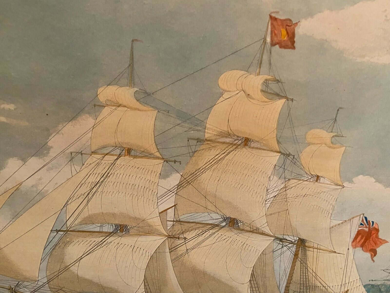 Engraving XIXth The Samuel Enderry of 422 tons William Lisle W.J. Huggins Rosenberg