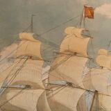 Engraving XIXth The Samuel Enderry of 422 tons William Lisle W.J. Huggins Rosenberg