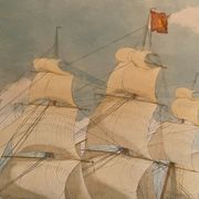 Engraving XIXth The Samuel Enderry of 422 tons William Lisle W.J. Huggins Rosenberg