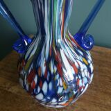 Murano polychrome blown glass vase