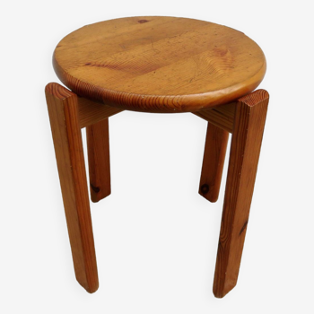 Stool in natural solid pine