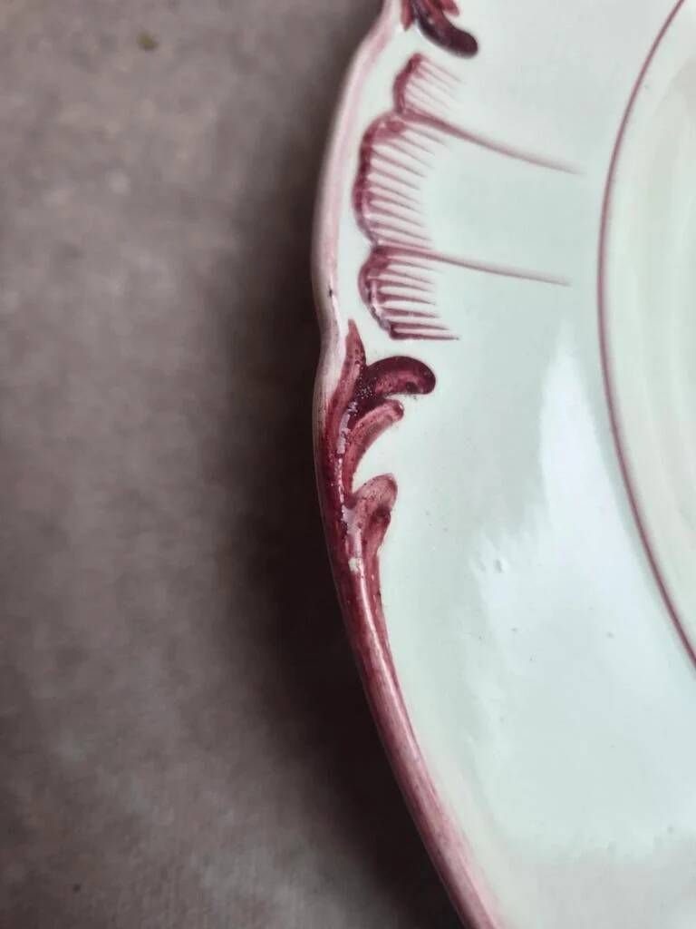 2 deep plates Longchamp Velars – ironstone – old floral pattern