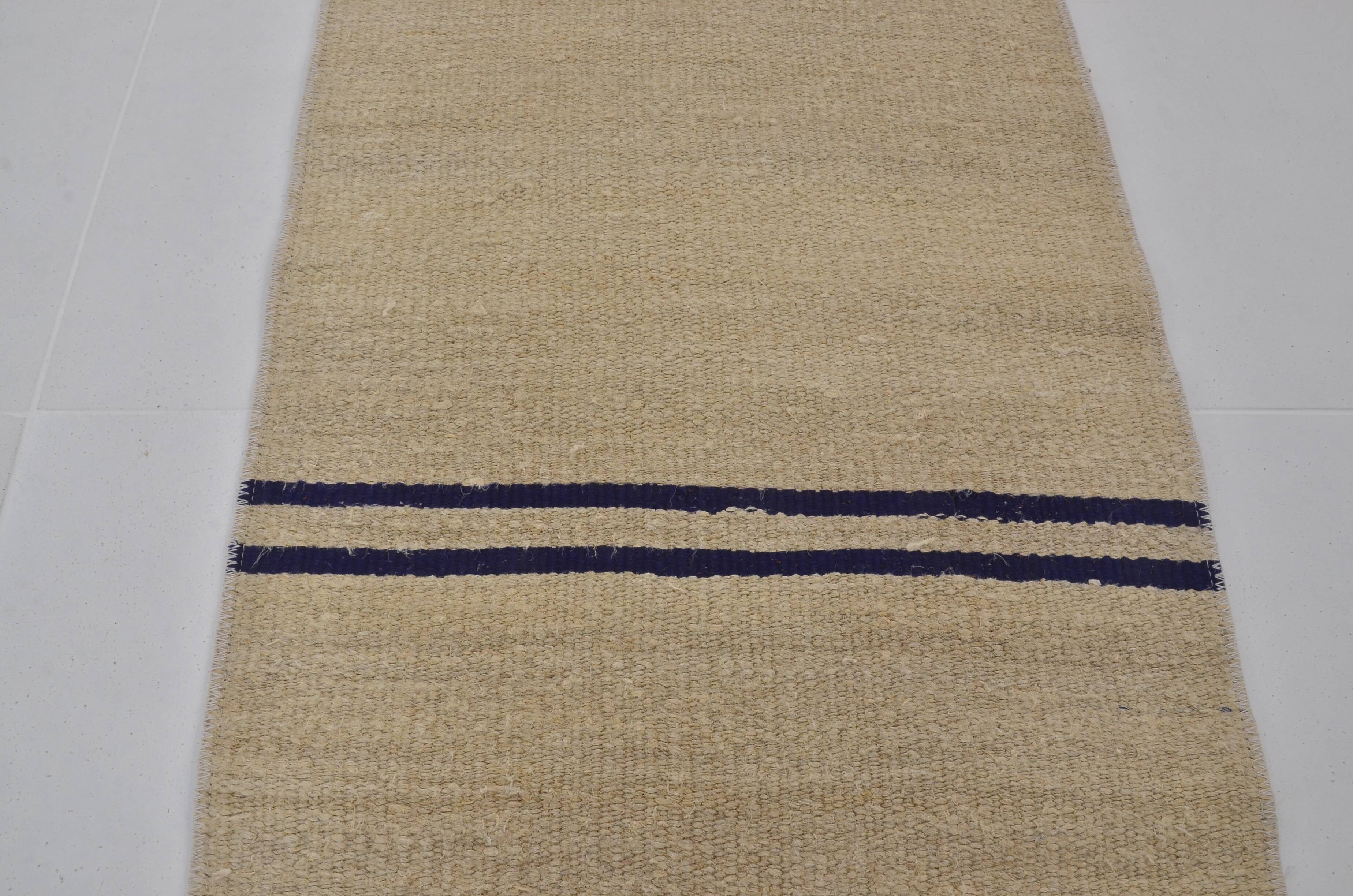 Off White Anatolian Hemp Kilim sku 3928