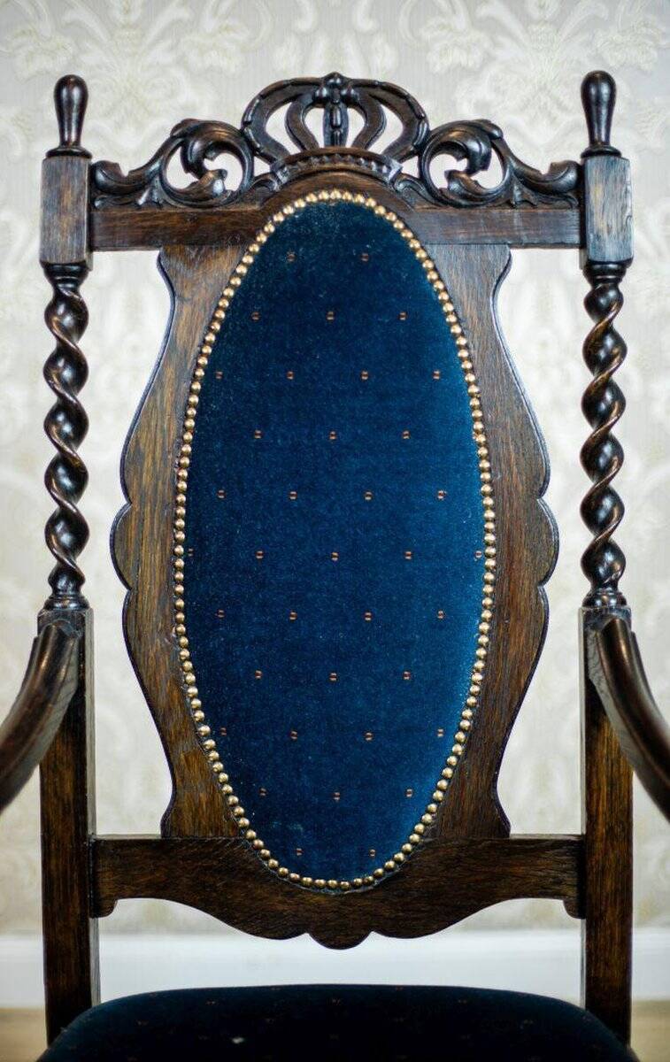 Antique Eclectic Carved Armchairs, 1890s