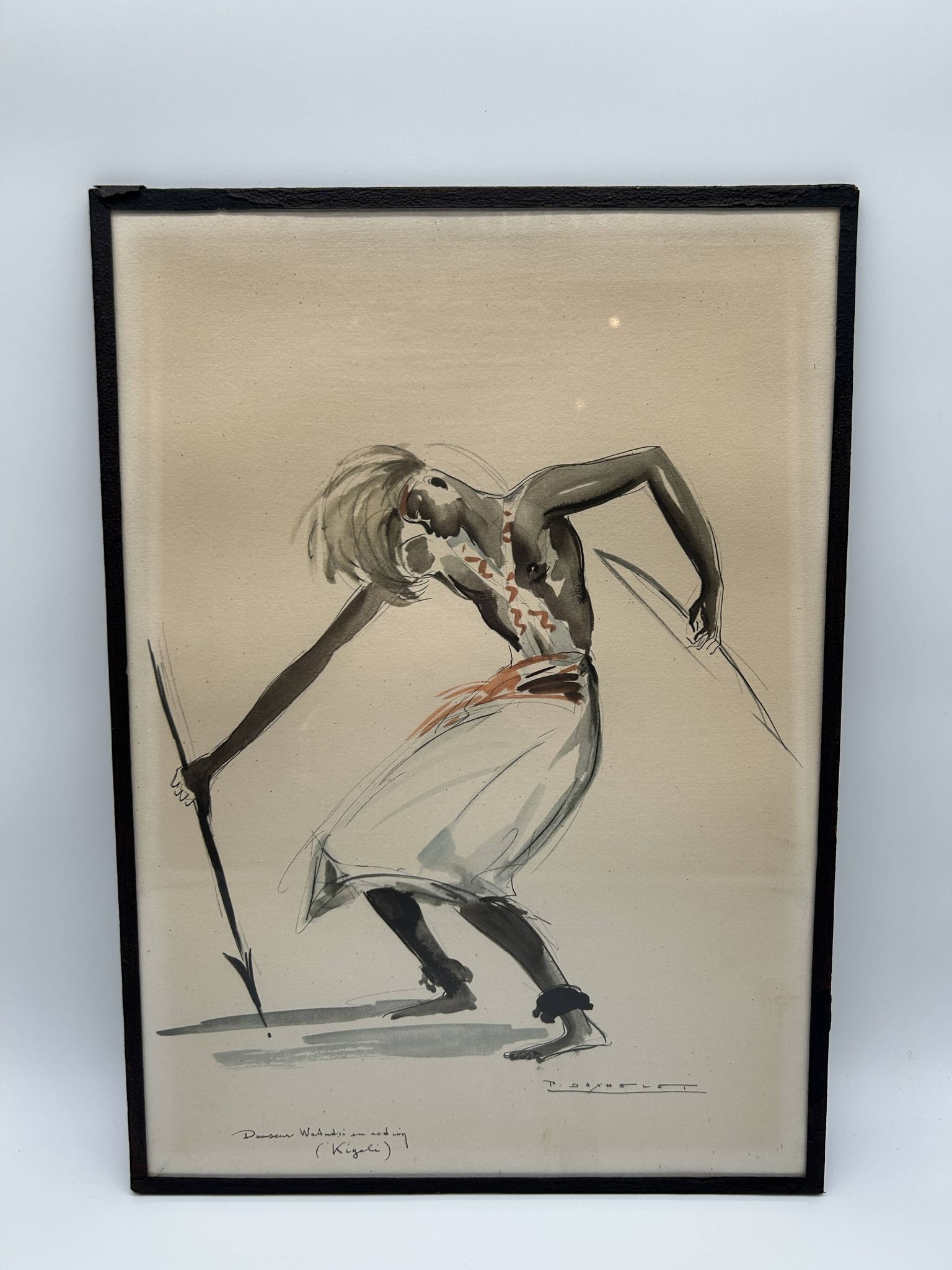Lithographie couleur de paul daxhelet (1905 - 1993)