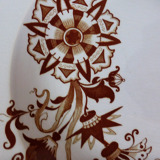 Set of 4 vintage Sarreguemines Danish porcelain soup plates
