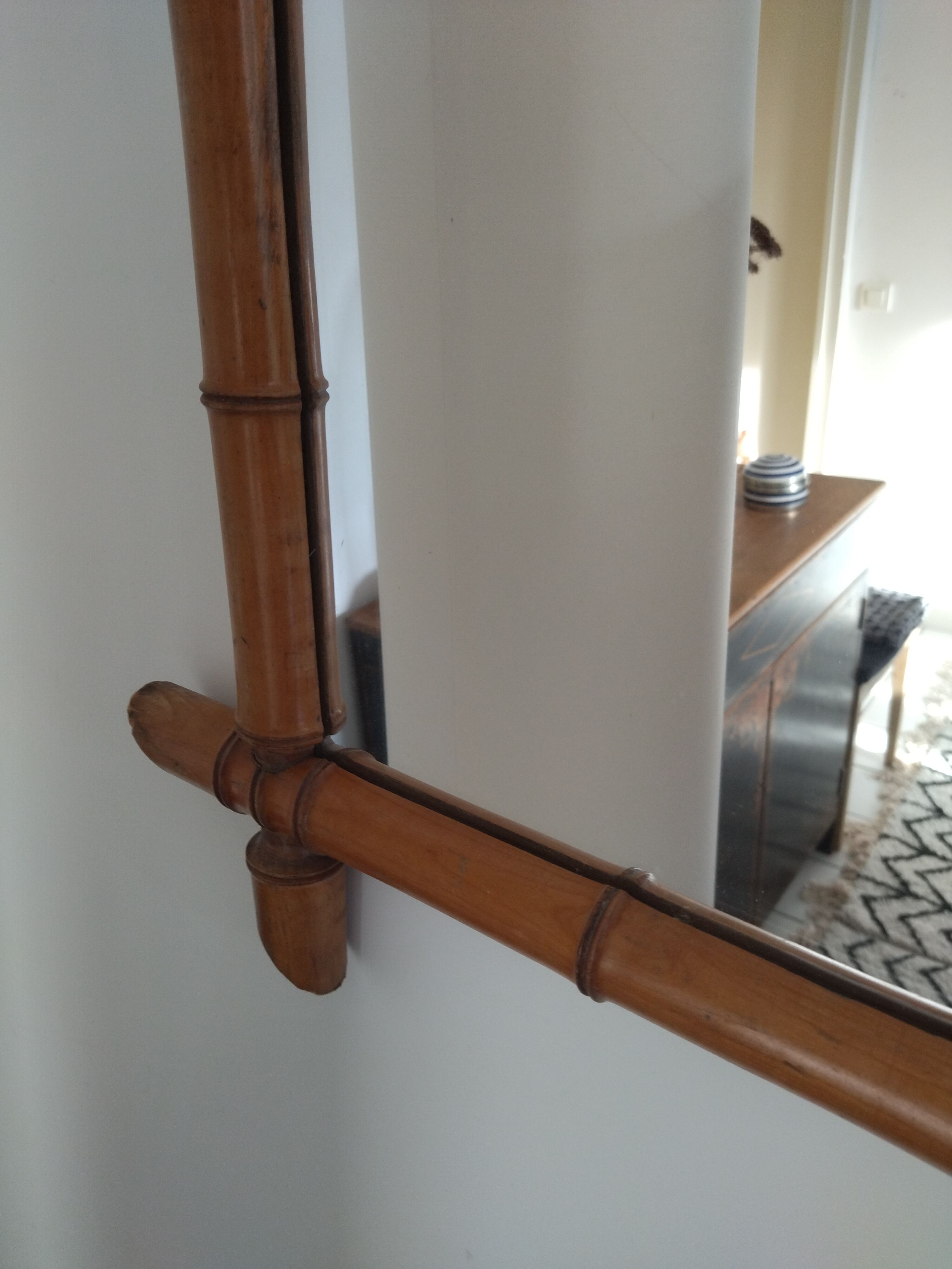 Bamboo mirror 94 x 71 cm