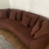 3-seater boucle fabric sofa
