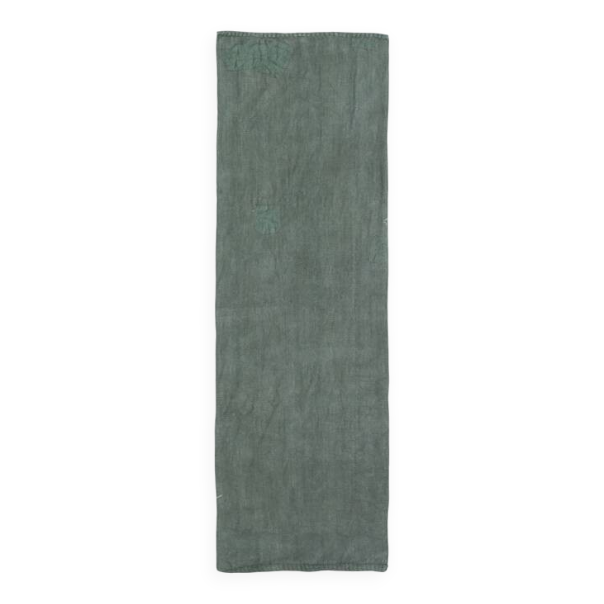 2x8 Turkish Dark Green Vintage Runner Rug, 72x235Cm