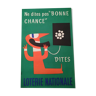 Affiche ancienne loterie nationale de Grove 1955