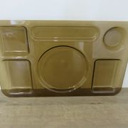 Set of 3 Guzzini trays, in smoked transparent ABS, 1970, Italy, vintage