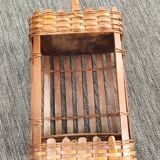 Vintage rattan bottle holder / servant