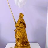 Lampe dorée fin XIXème