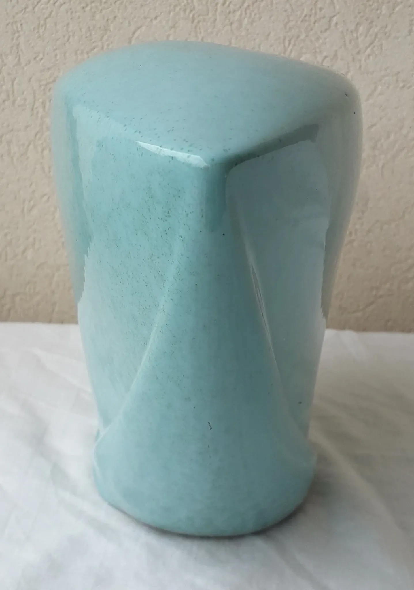 Turquoise ceramic vase