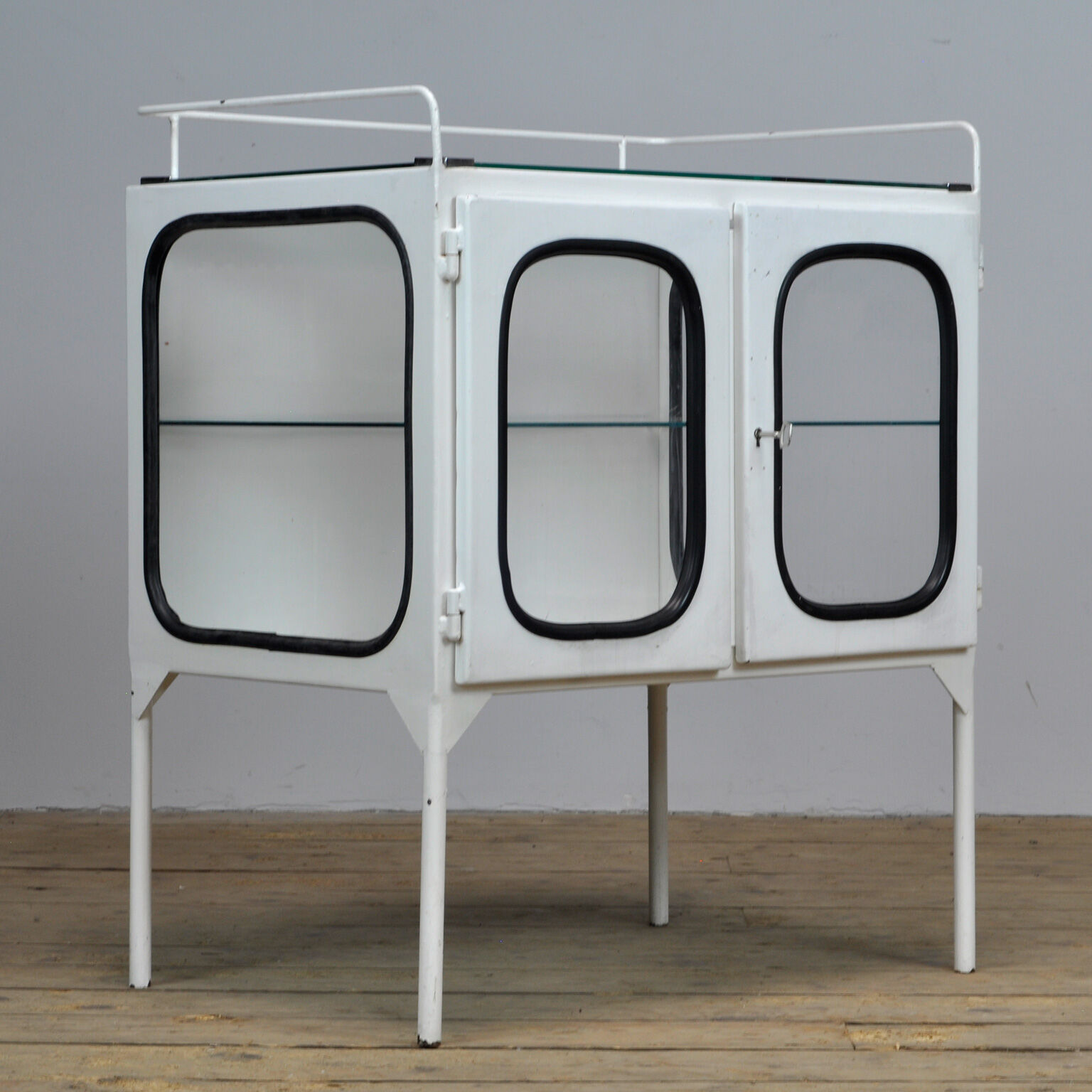 Vintage medical showcase, 1970's