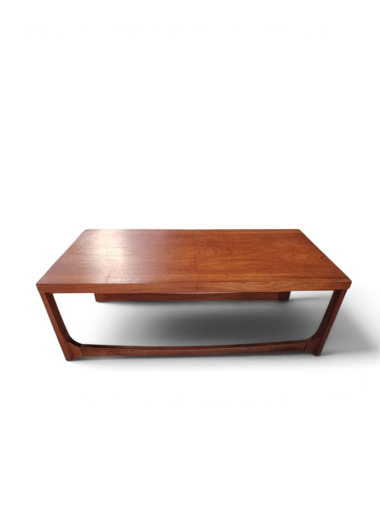Vintage Scandinavian extendable coffee table with sled legs.