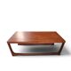 Vintage Scandinavian extendable coffee table with sled legs.