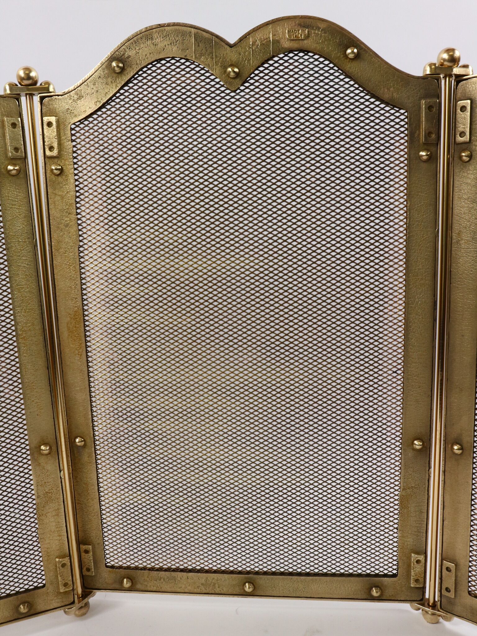 Firewall with four brass components with handles, made in Italy