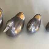 Series of six metal duck boxes