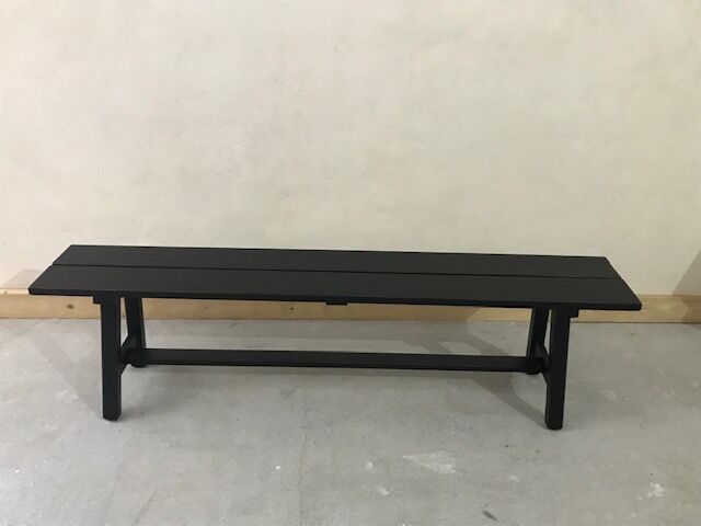 Black patinated bench